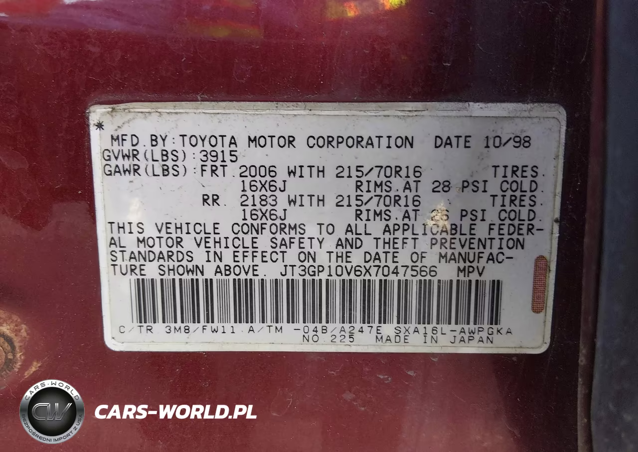 1999 Toyota Rav4 VIN:JT3GP10V6X7047566 - 9