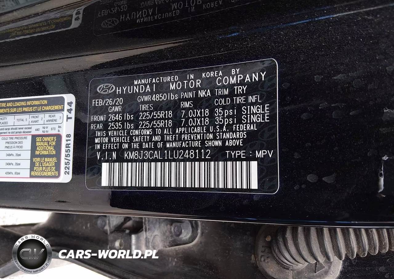 2020 Hyundai Tucson Ultimate VIN:KM8J3CAL1LU248112 - 9