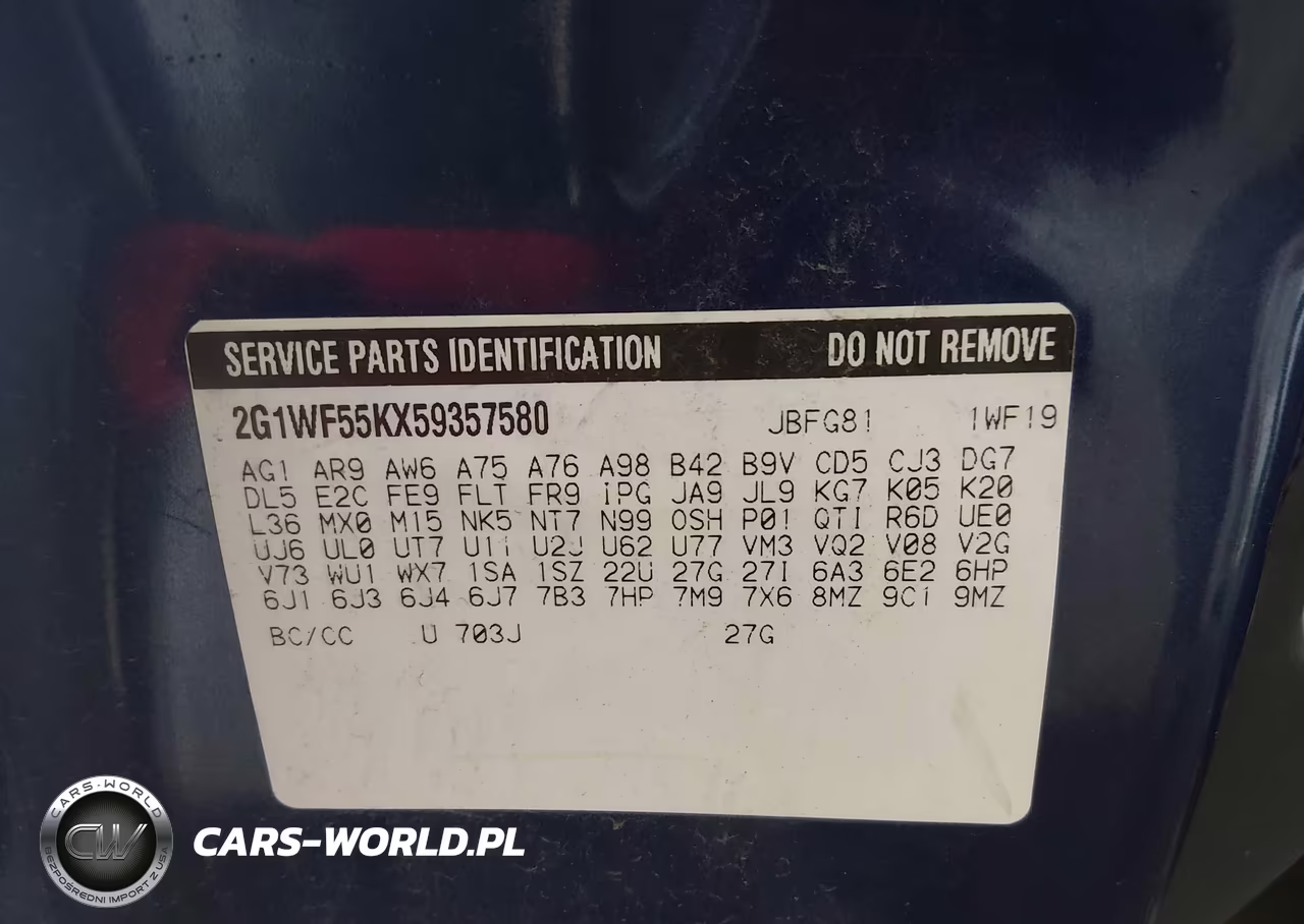 2005 Chevrolet Impala Police VIN:2G1WF55KX59357580 - 9