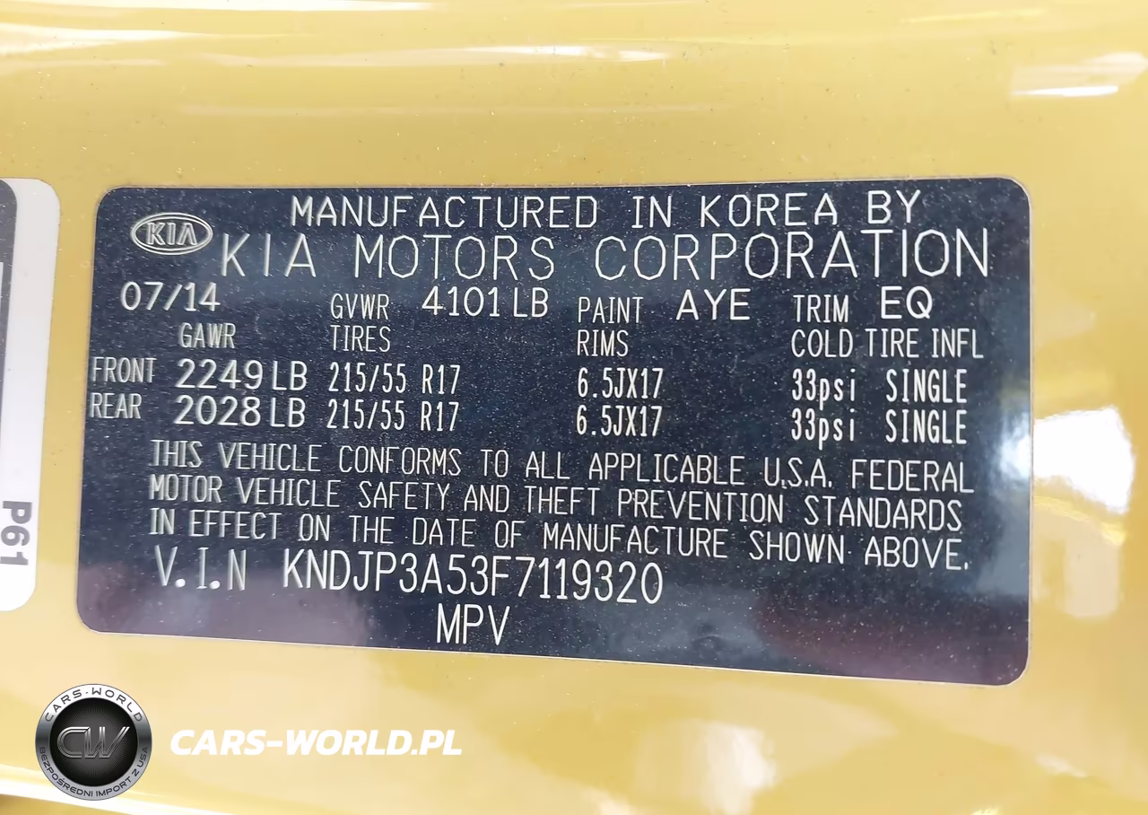 2015 Kia Soul + VIN:KNDJP3A53F7119320 - 9