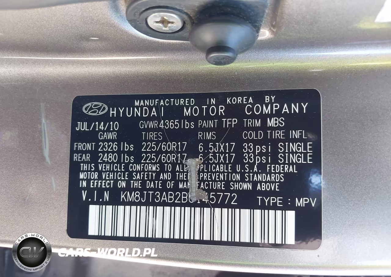2011 Hyundai Tucson Gl VIN:KM8JT3AB2BU145772 - 9