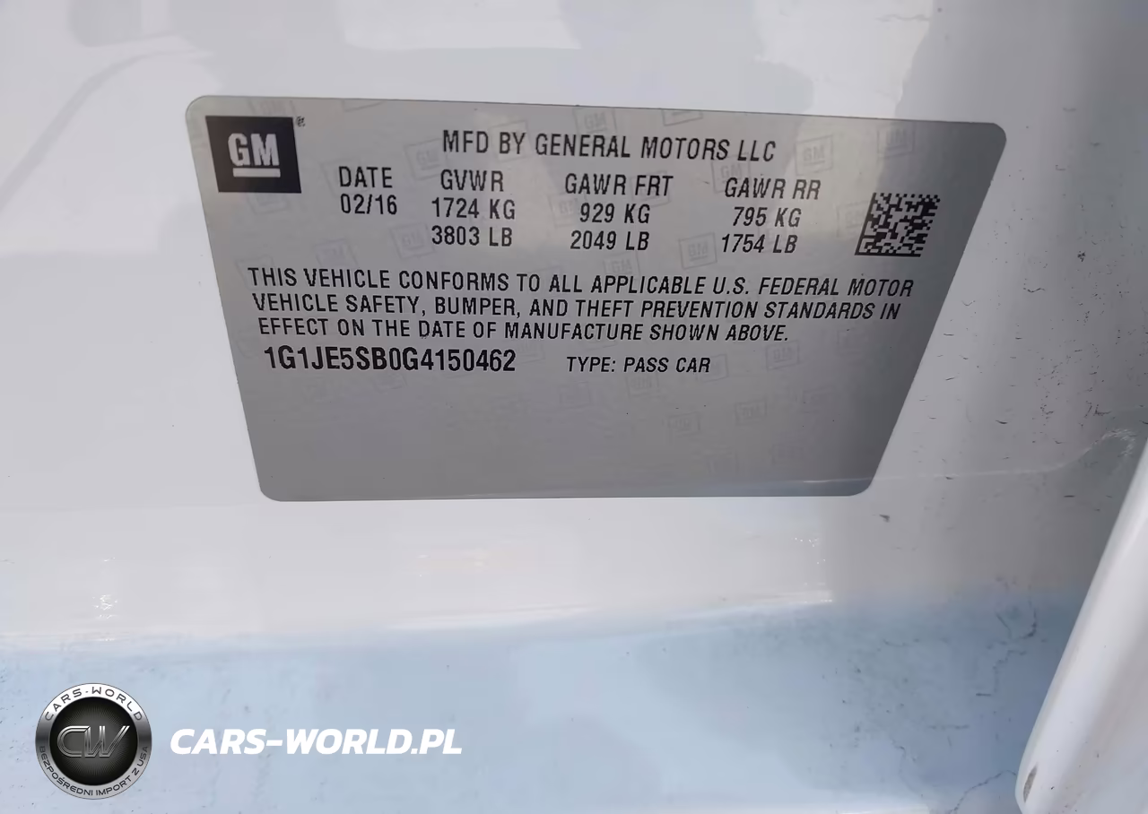 2016 Chevrolet Sonic Ltz Auto VIN:1G1JE5SB0G4150462 - 9