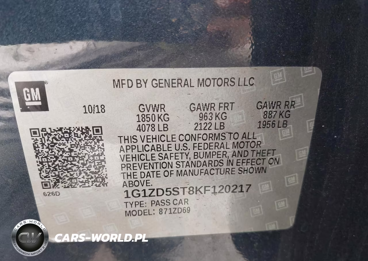 2019 Chevrolet Malibu Lt VIN:1G1ZD5ST8KF120217 - 9