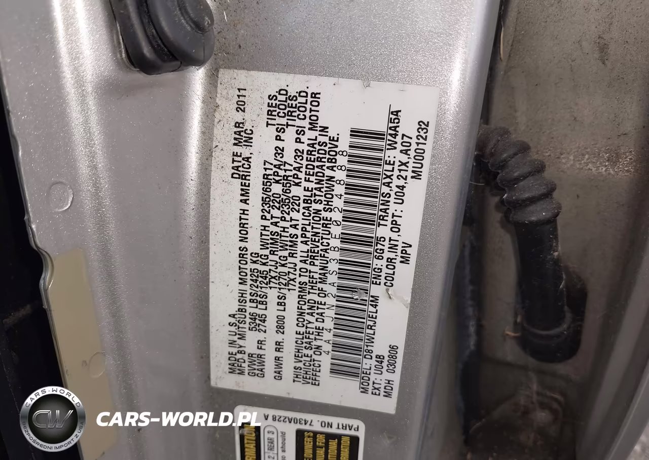 2011 Mitsubishi Endeavor VIN:4A4JN2AS3BE024888 - 9