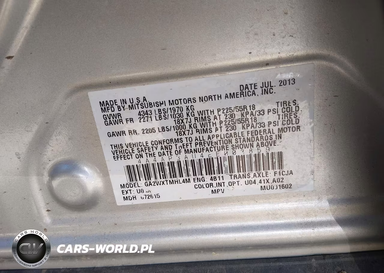 2014 Mitsubishi Outlander Sport Es VIN:4A4AP3AU4EE003859 - 9