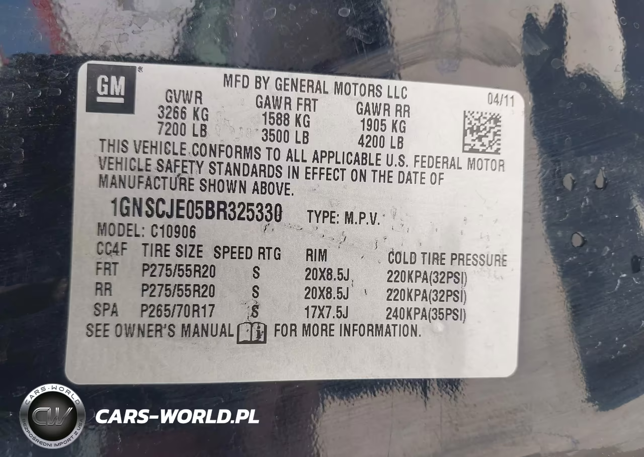 2011 Chevrolet Suburban 1500 Lt1 VIN:1GNSCJE05BR325330 - 9