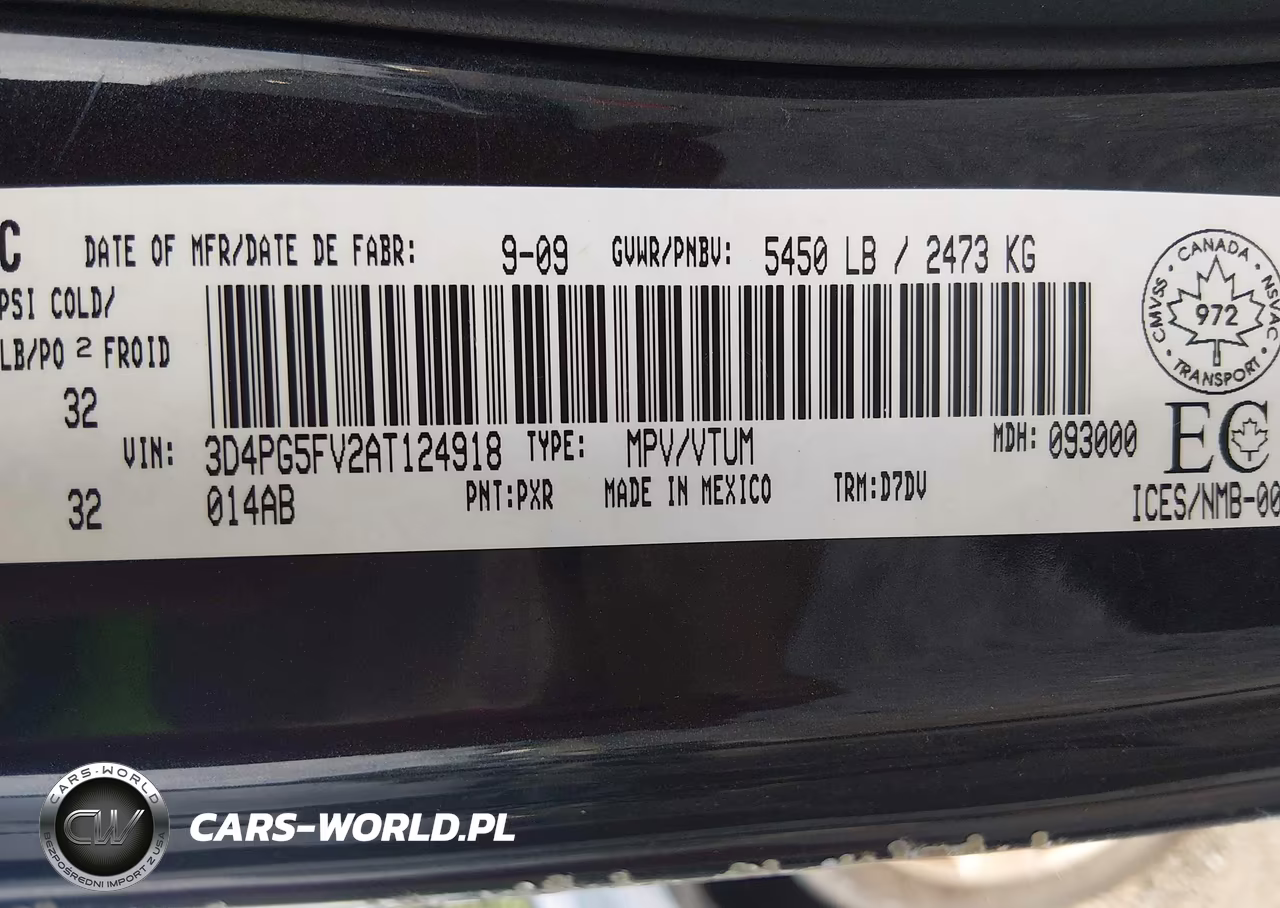 2010 Dodge Journey Sxt VIN:3D4PG5FV2AT124918 - 9