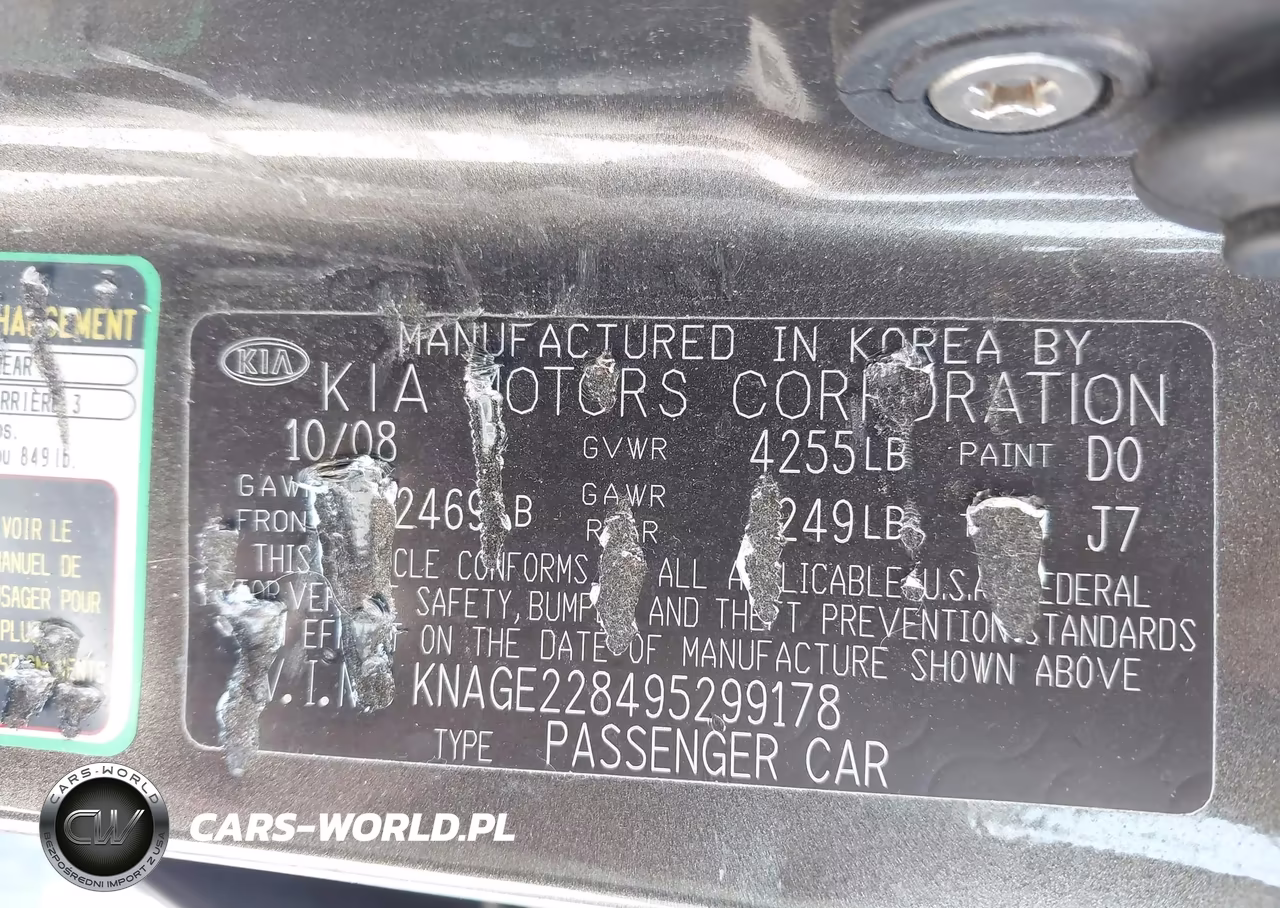 2009 Kia Optima Lx VIN:KNAGE228495299178 - 9