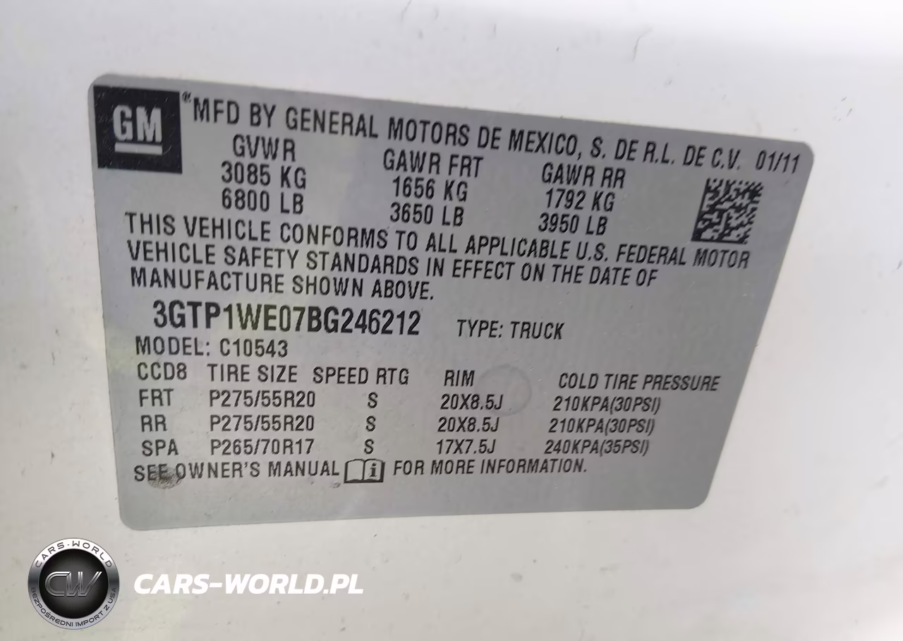 2011 GMC Sierra 1500 Slt VIN:3GTP1WE07BG246212 - 9