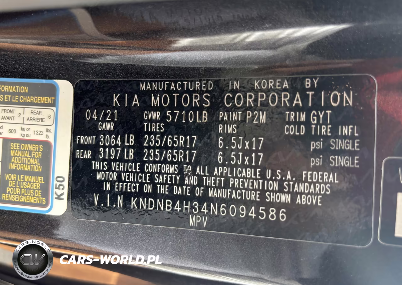 2022 Kia Carnival Mpv Lx Seat Package VIN:KNDNB4H34N6094586 - 9