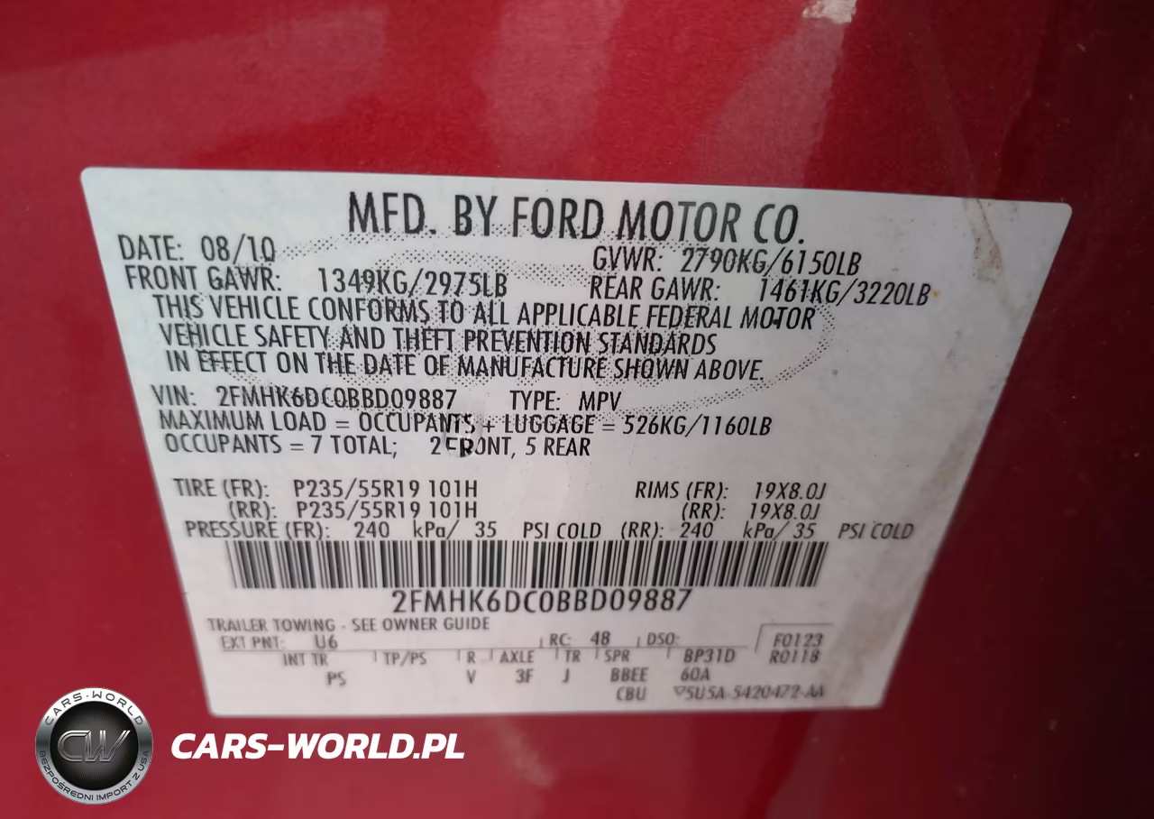2011 Ford Flex Limited VIN:2FMHK6DC0BBD09887 - 9