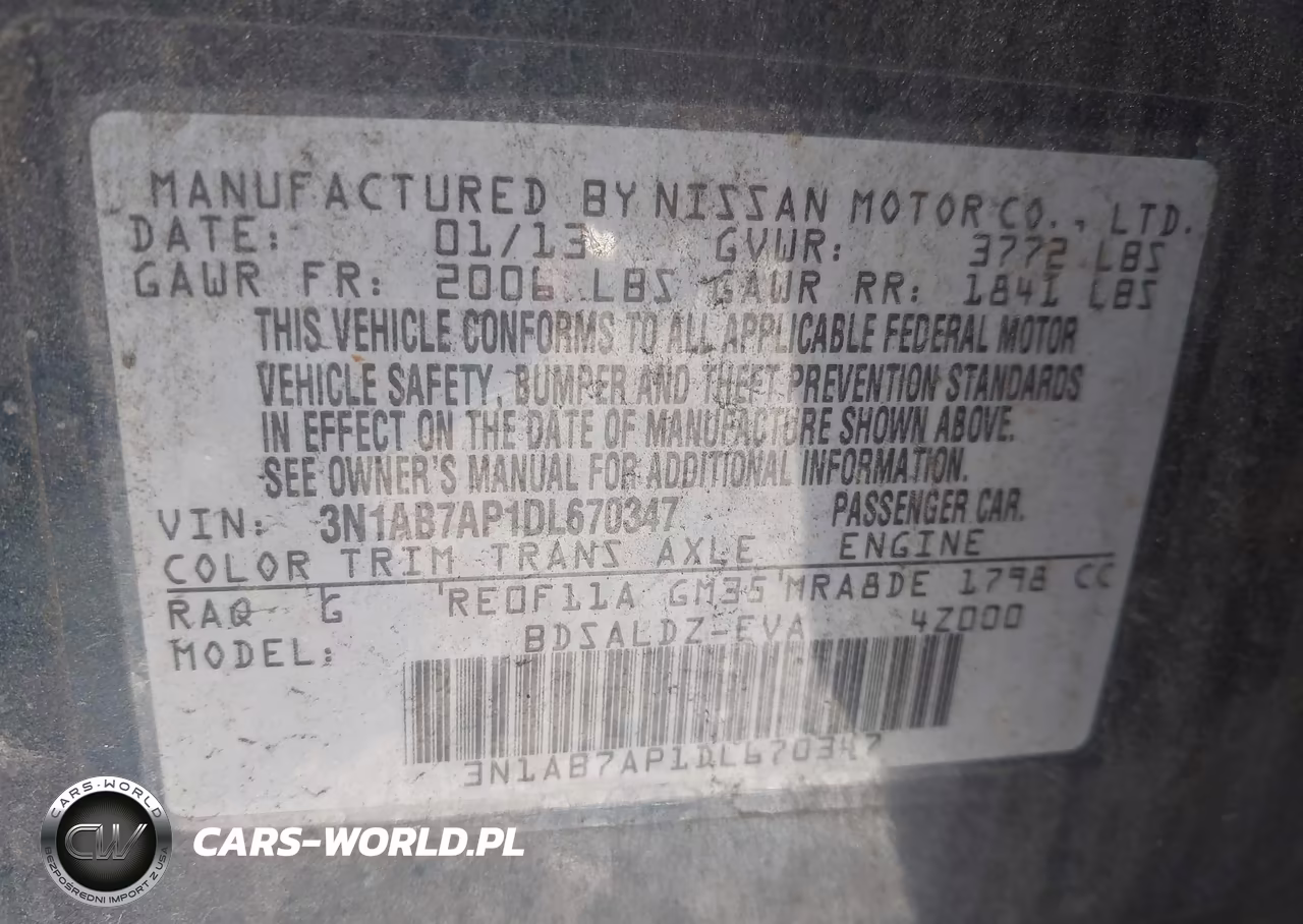 2013 Nissan Sentra Sv VIN:3N1AB7AP1DL670347 - 9