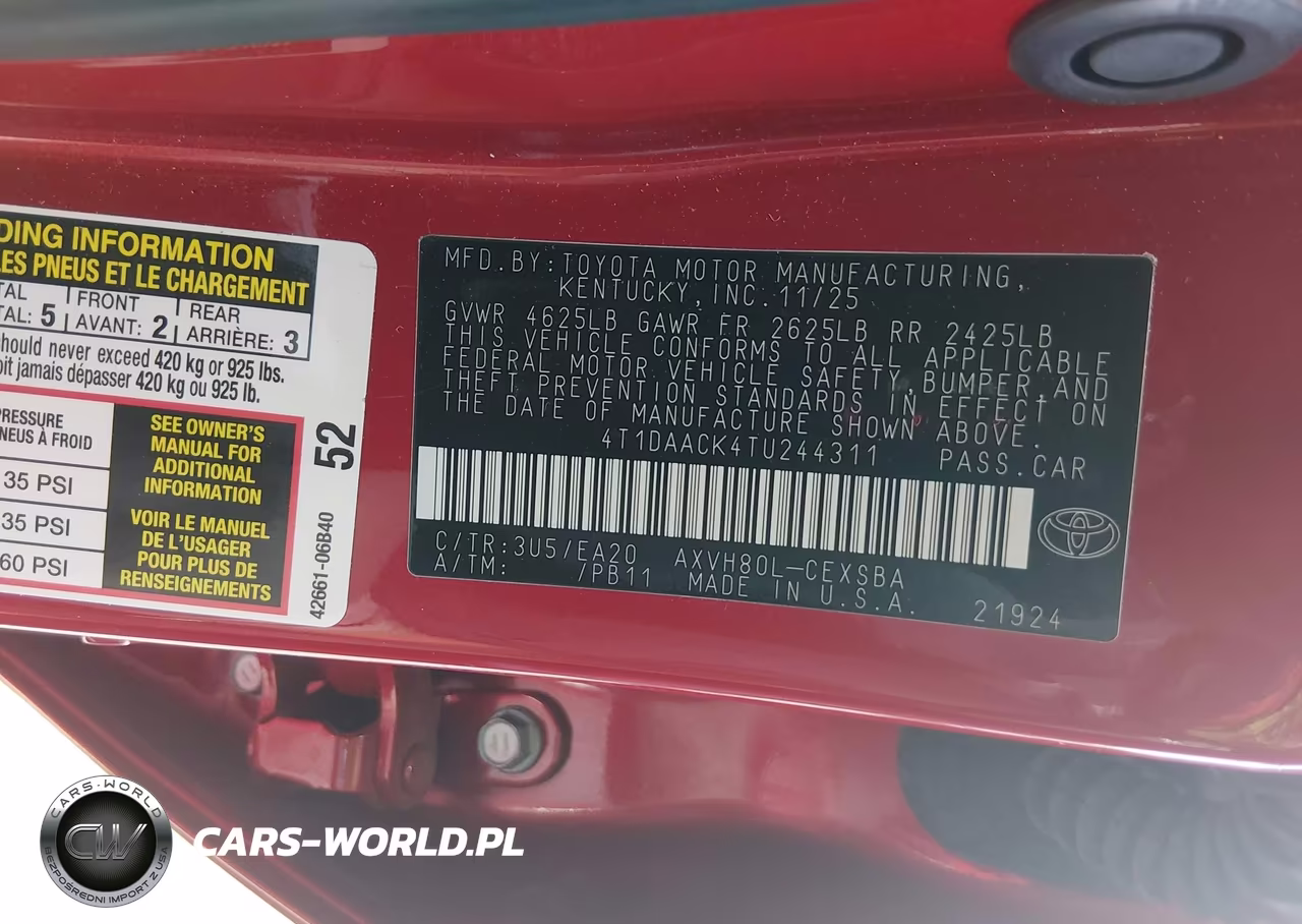 2026 Toyota Camry Se VIN:4T1DAACK4TU244311 - 9
