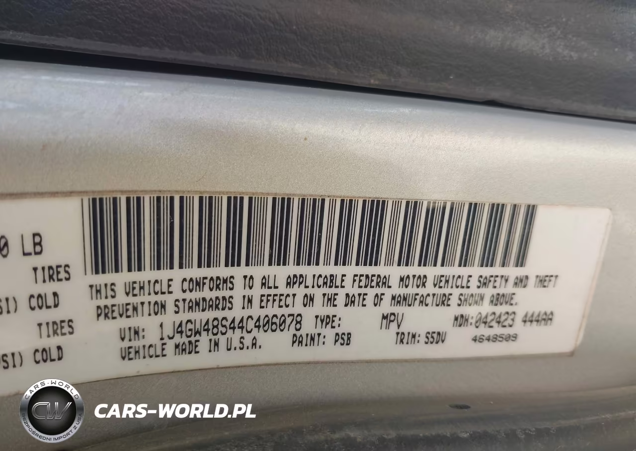 2004 Jeep Grand Cherokee Laredo VIN:1J4GW48S44C406078 - 9