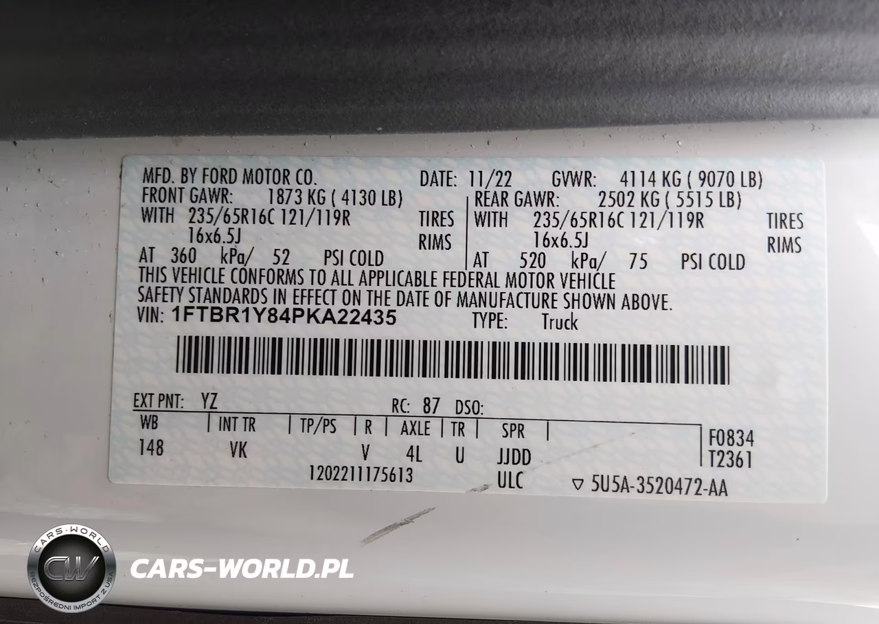 2023 Ford Transit-250 VIN:1FTBR1Y84PKA22435 - 9