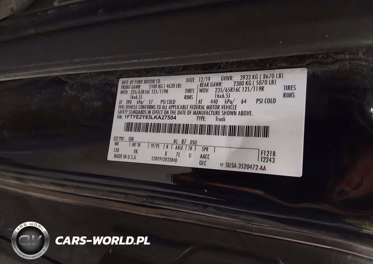 2020 Ford Transit-150 VIN:1FTYE2Y83LKA27504 - 9
