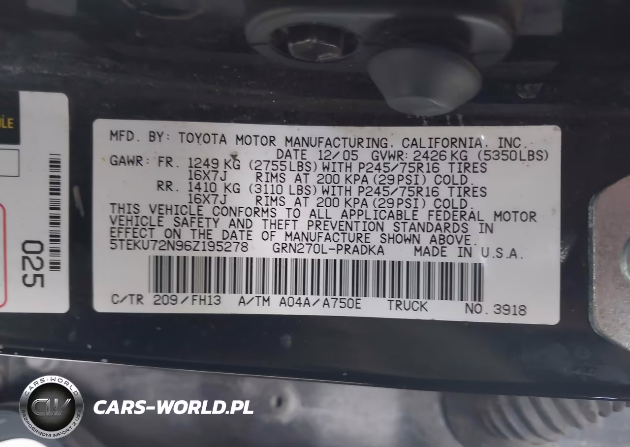 2006 Toyota Tacoma Prerunner V6 VIN:5TEKU72N96Z195278 - 9