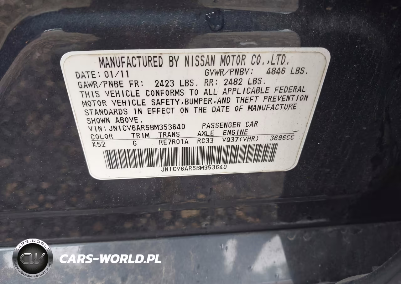 2011 Infiniti G37X VIN:JN1CV6AR5BM353640 - 9