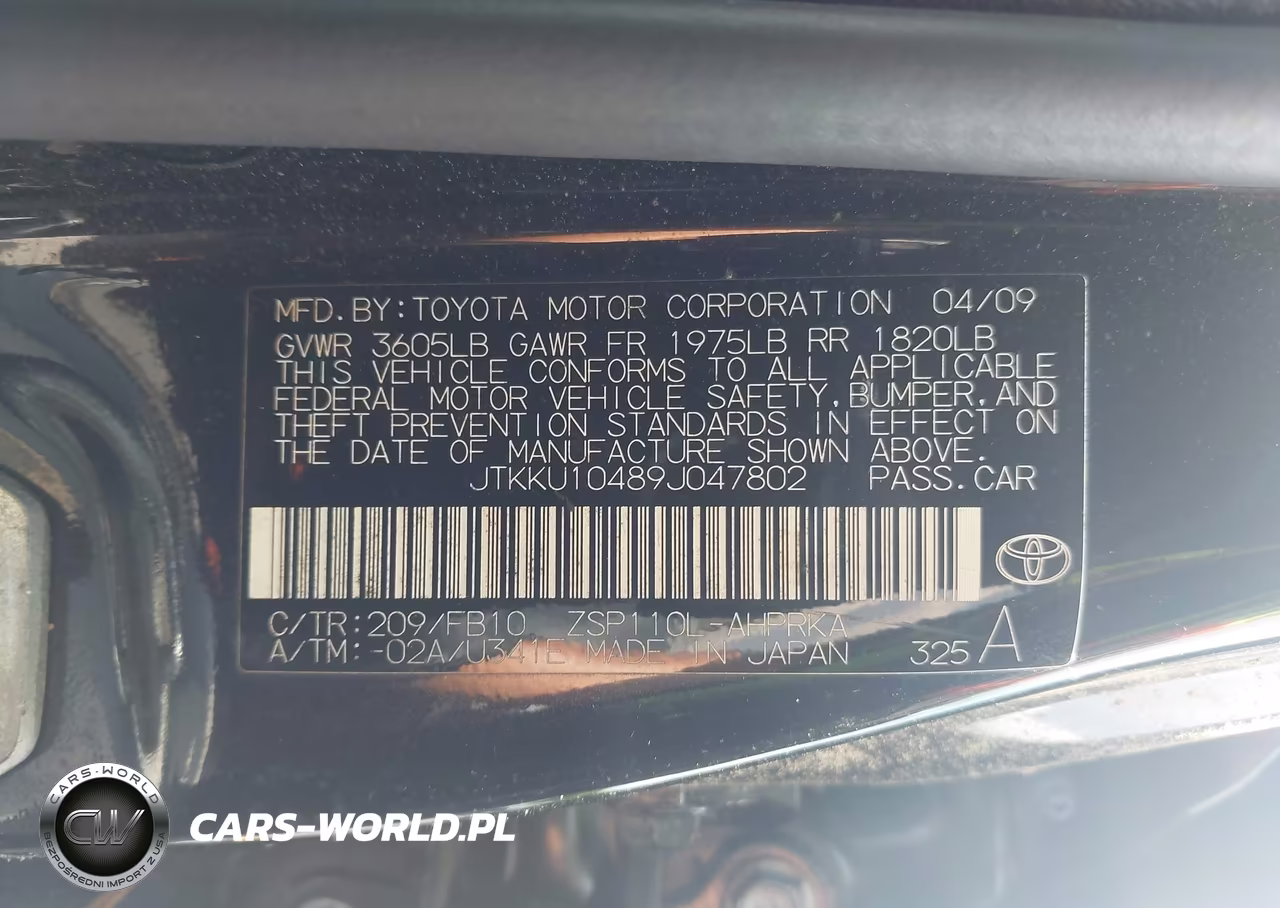 2009 Scion Xd VIN:JTKKU10489J047802 - 9