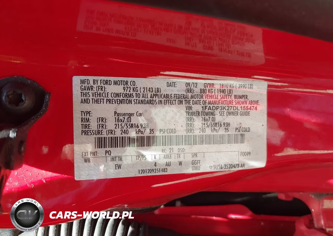 2013 Ford Focus Se VIN:1FADP3K27DL155474 - 9