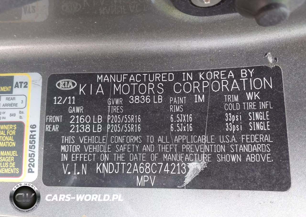 2012 Kia Soul + VIN:KNDJT2A68C7421373 - 9