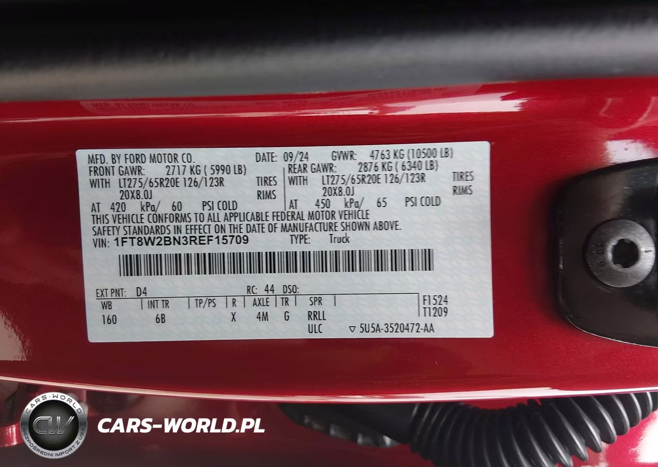2024 Ford F-250 Lariat VIN:1FT8W2BN3REF15709 - 9