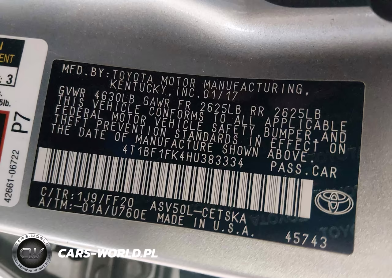2017 Toyota Camry Se VIN:4T1BF1FK4HU383334 - 9