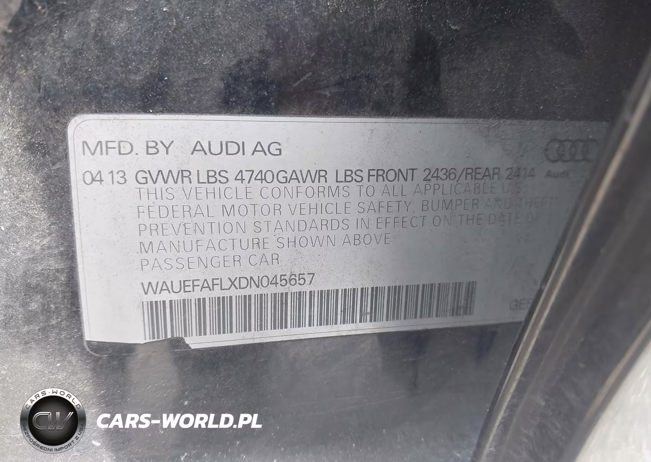 2013 Audi A4 2.0T Premium VIN:WAUEFAFLXDN045657 - 9