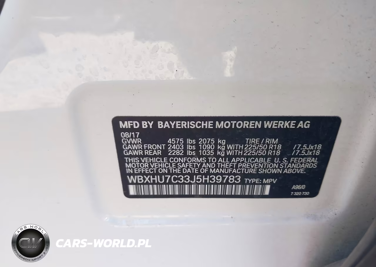2018 BMW X1 Sdrive28I VIN:WBXHU7C33J5H39783 - 9