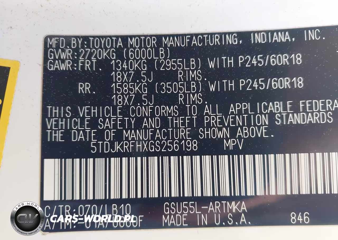 2016 Toyota Highlander Xle V6 VIN:5TDJKRFHXGS256198 - 9