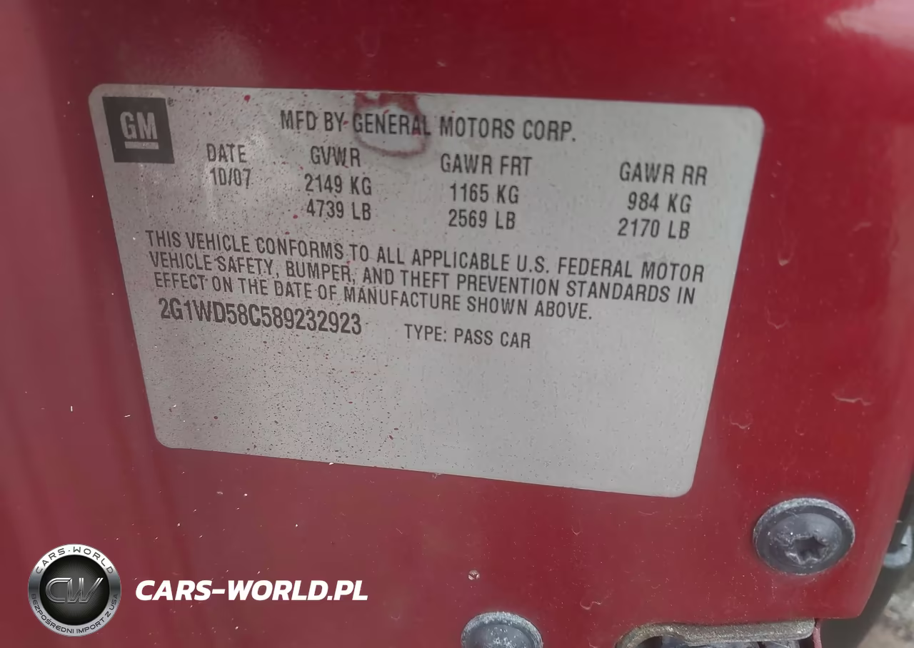 2008 Chevrolet Impala Ss VIN:2G1WD58C589232923 - 9
