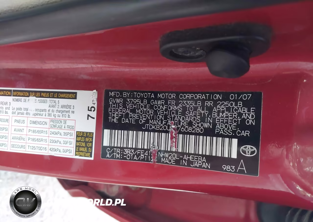 2007 Toyota Prius VIN:JTDKB20U977608280 - 9