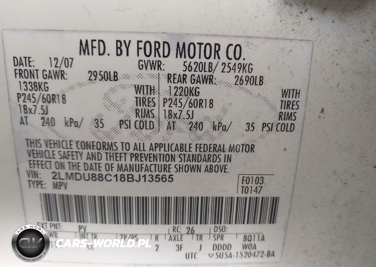 2008 Lincoln Mkx VIN:2LMDU88C18BJ13565 - 9