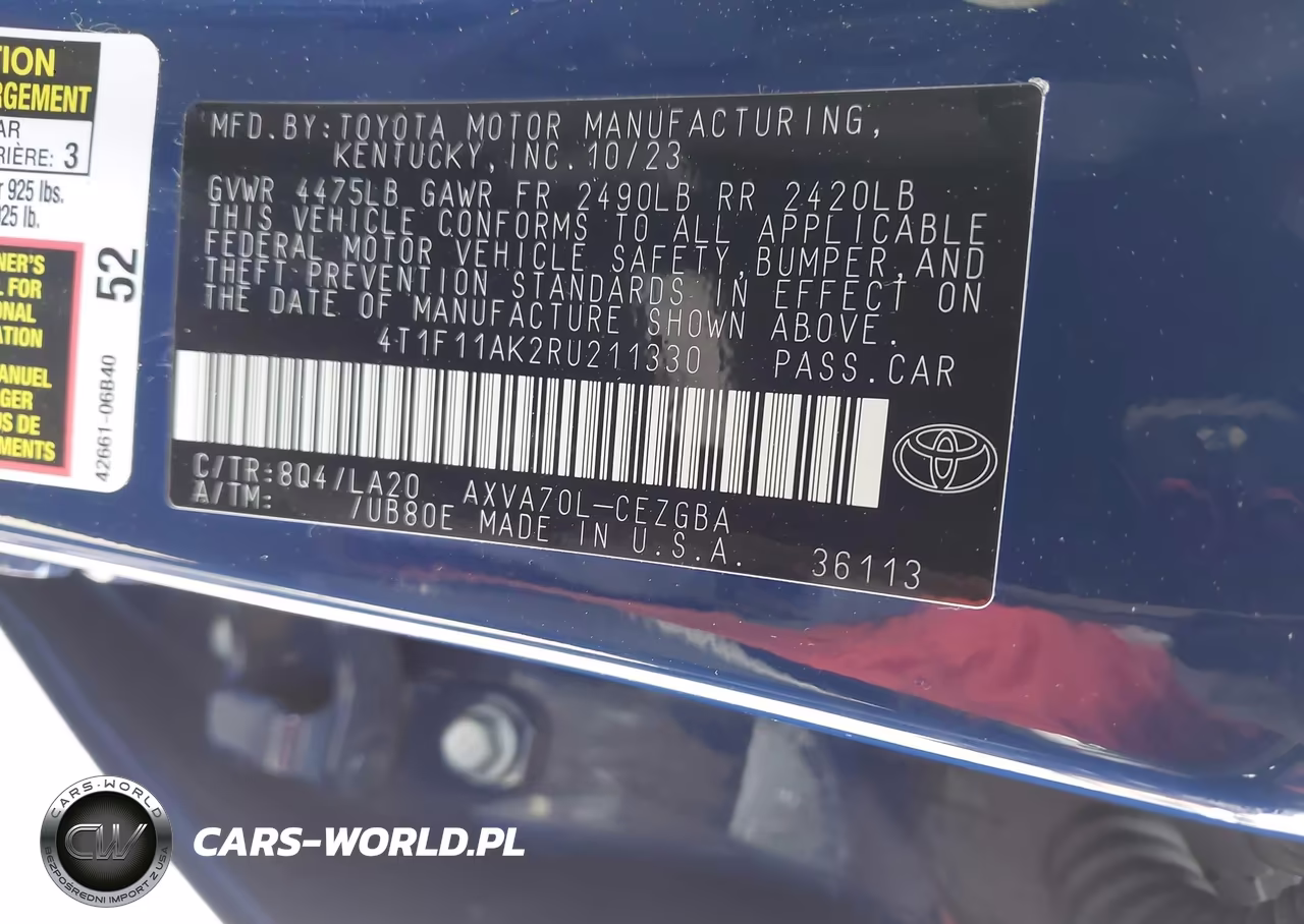 2024 Toyota Camry Xle VIN:4T1F11AK2RU211330 - 9