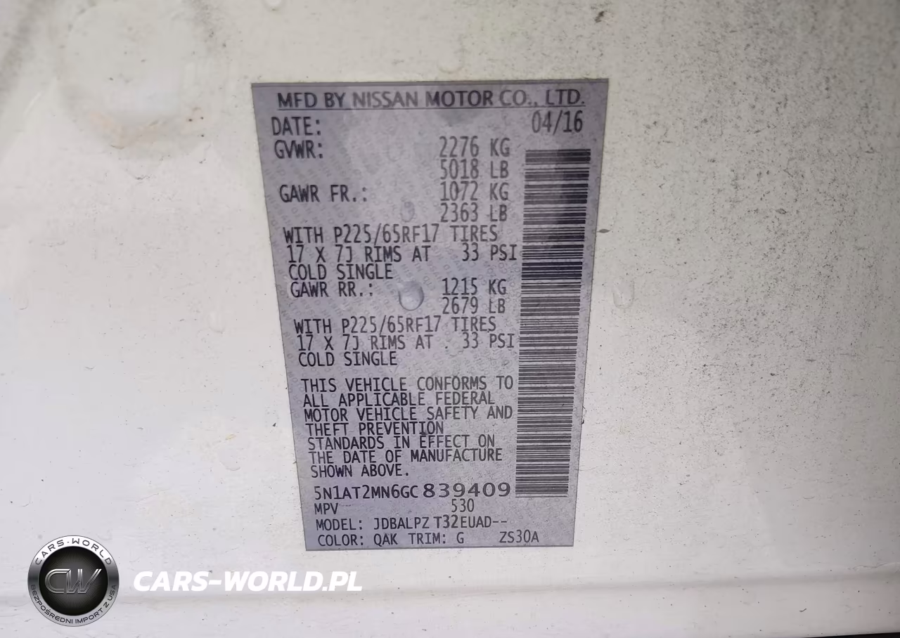 2016 Nissan Rogue S VIN:5N1AT2MN6GC839409 - 9