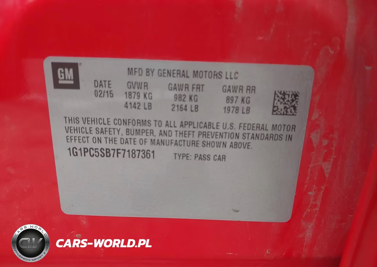 2015 Chevrolet Cruze 1Lt Auto VIN:1G1PC5SB7F7187361 - 9