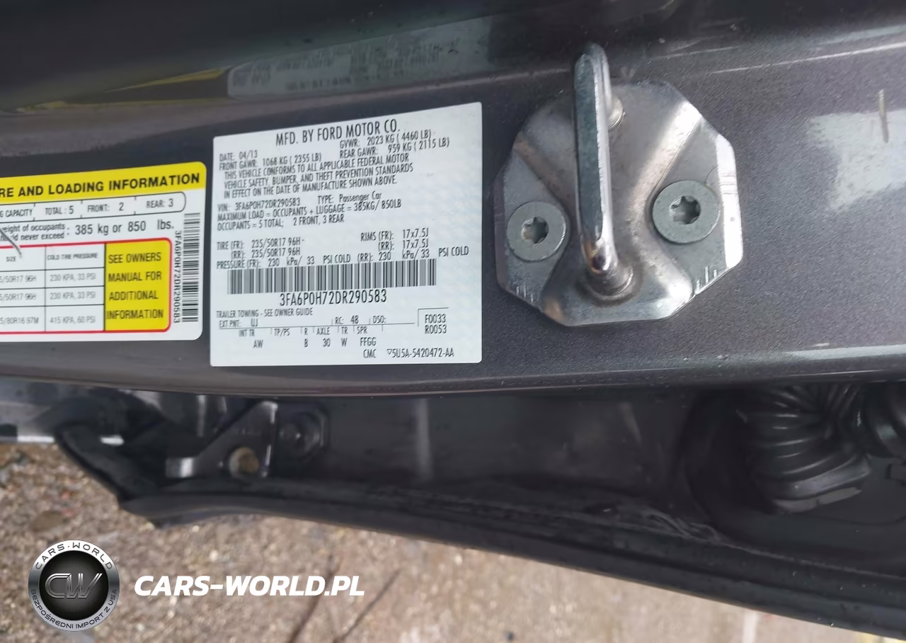 2013 Ford Fusion Se VIN:3FA6P0H72DR290583 - 9