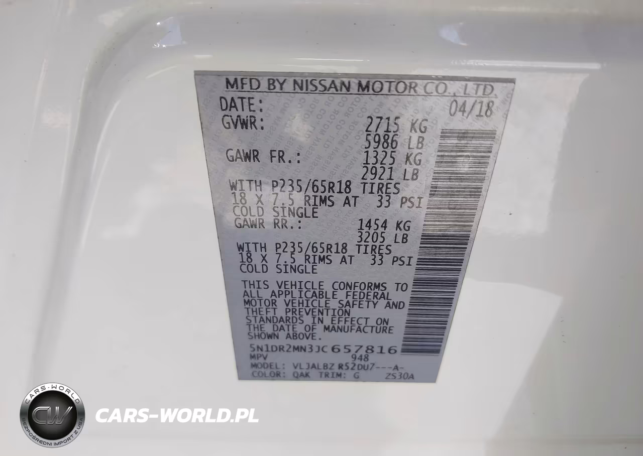 2018 Nissan Pathfinder S VIN:5N1DR2MN3JC657816 - 9