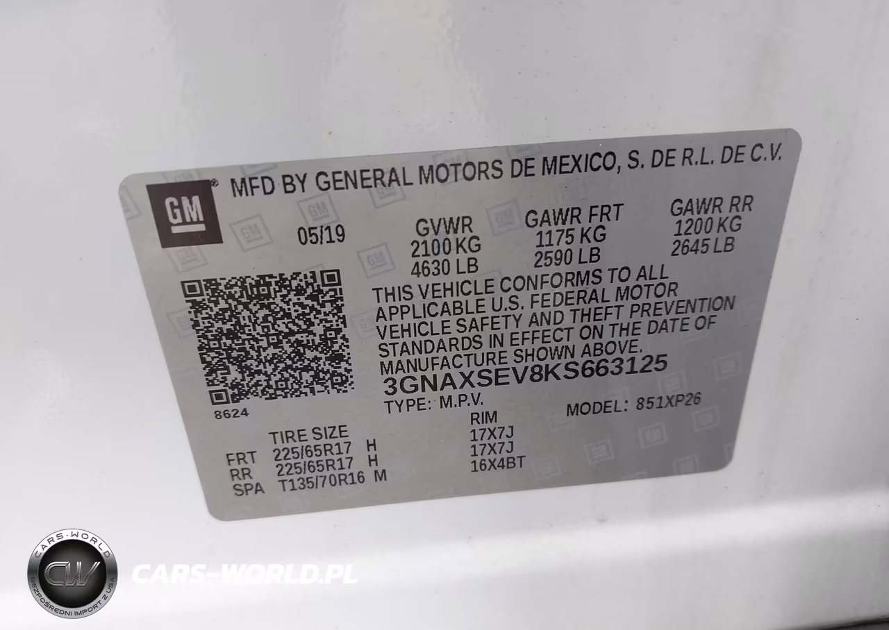 2019 Chevrolet Equinox Ls VIN:3GNAXSEV8KS663125 - 9