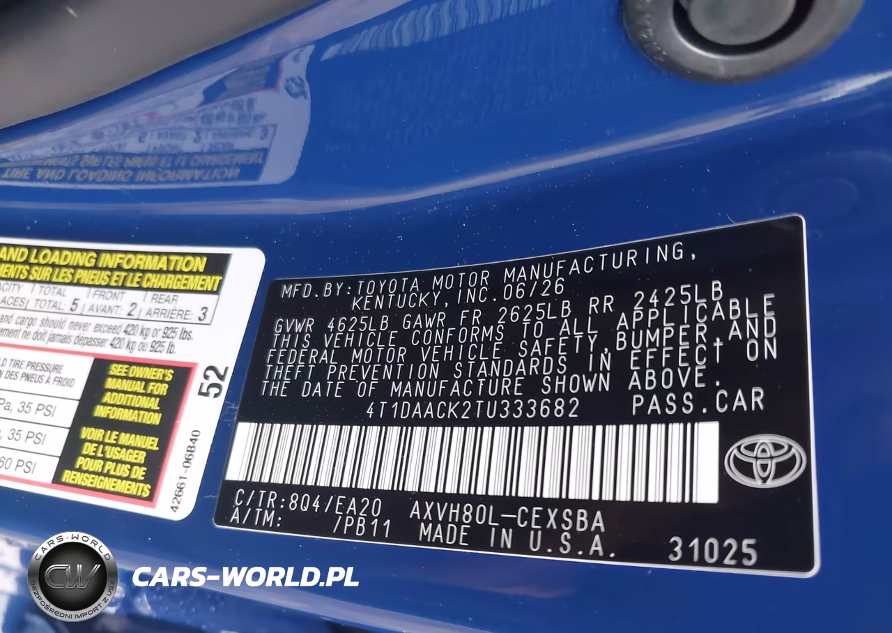 2026 Toyota Camry Se VIN:4T1DAACK2TU333682 - 9