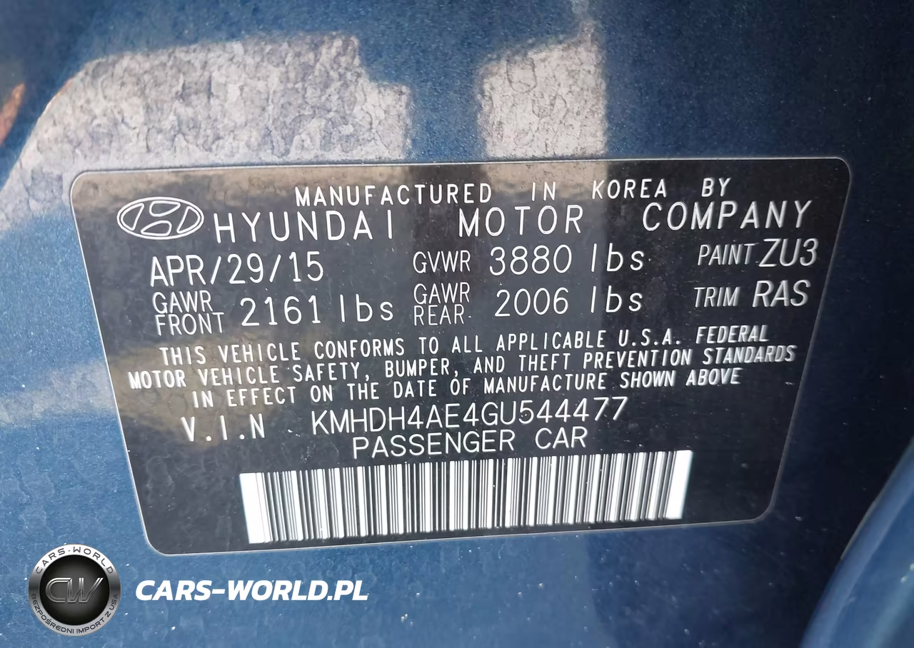 2016 Hyundai Elantra Se VIN:KMHDH4AE4GU544477 - 9