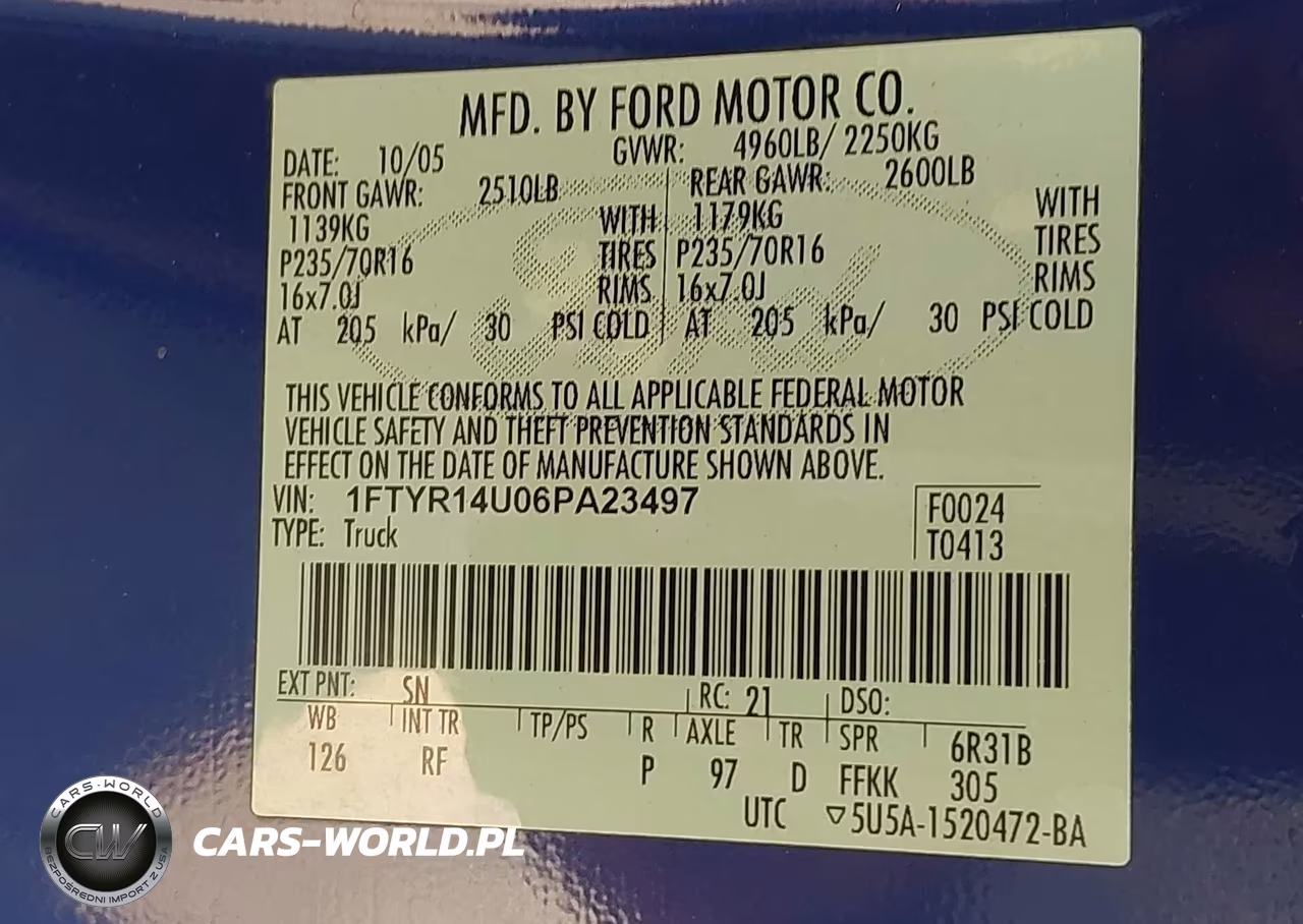 2006 Ford Ranger Sport-Stx-Xl-Xlt VIN:1FTYR14U06PA23497 - 9