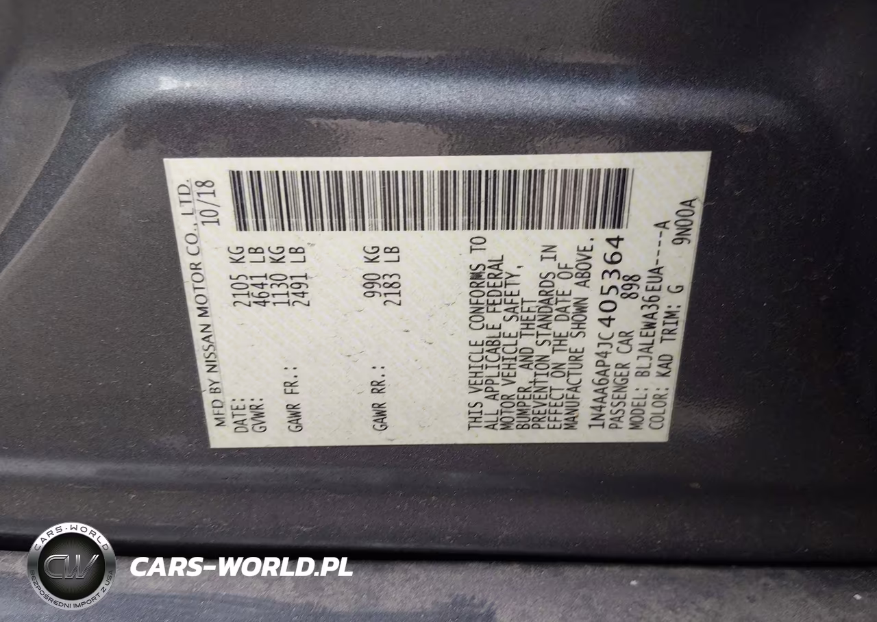 2018 Nissan Maxima 3.5 Sl VIN:1N4AA6AP4JC405364 - 9