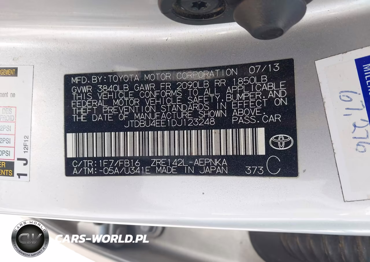 2013 Toyota Corolla Le VIN:JTDBU4EE1DJ123248 - 9