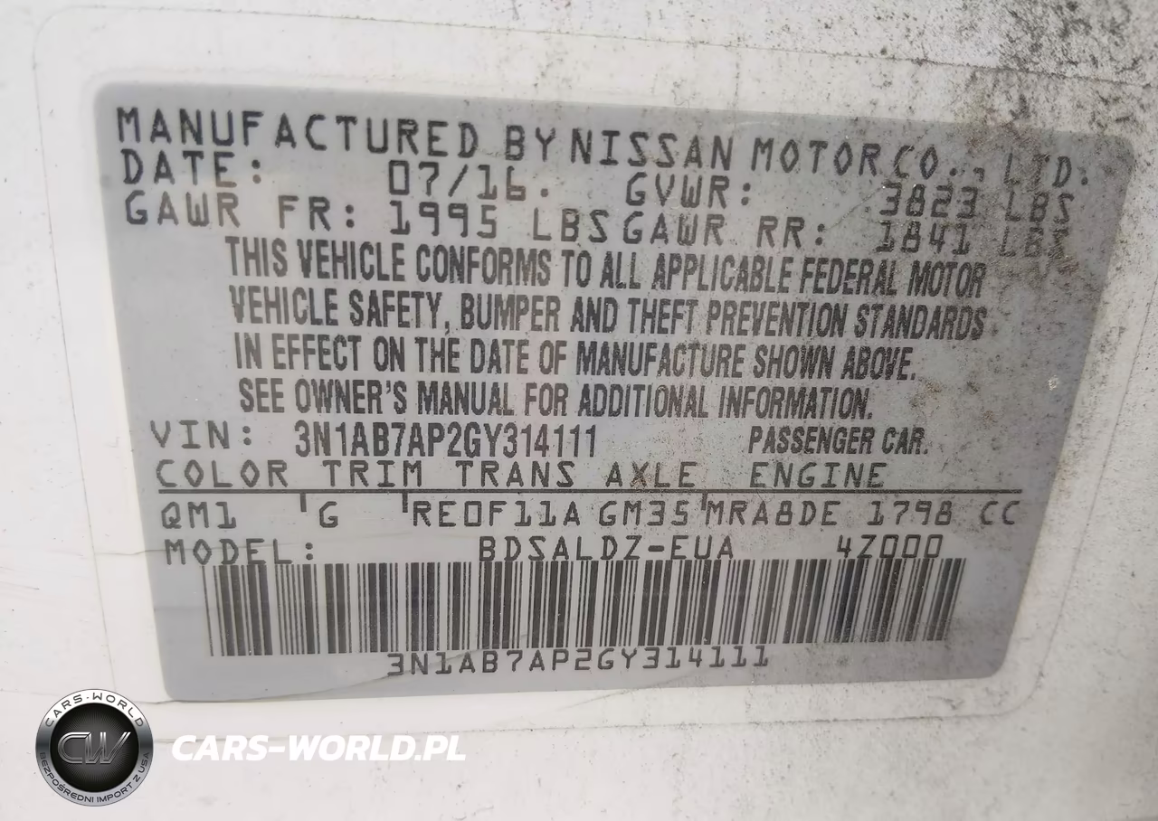 2016 Nissan Sentra Sv VIN:3N1AB7AP2GY314111 - 9