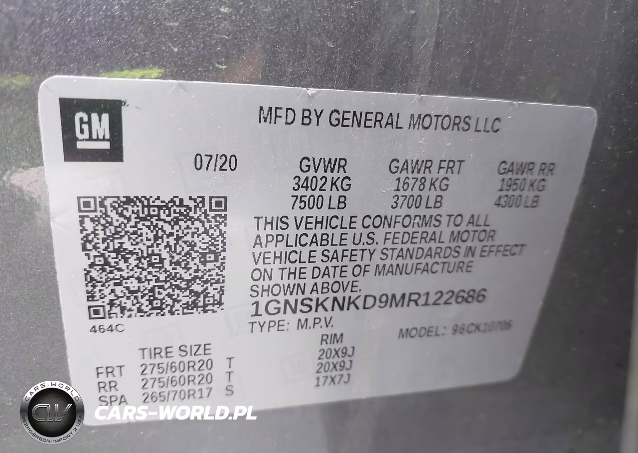 2021 Chevrolet Tahoe 4Wd Lt VIN:1GNSKNKD9MR122686 - 9