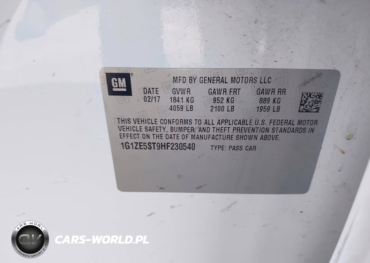 2017 Chevrolet Malibu 1Lt VIN:1G1ZE5ST9HF230540 - 9