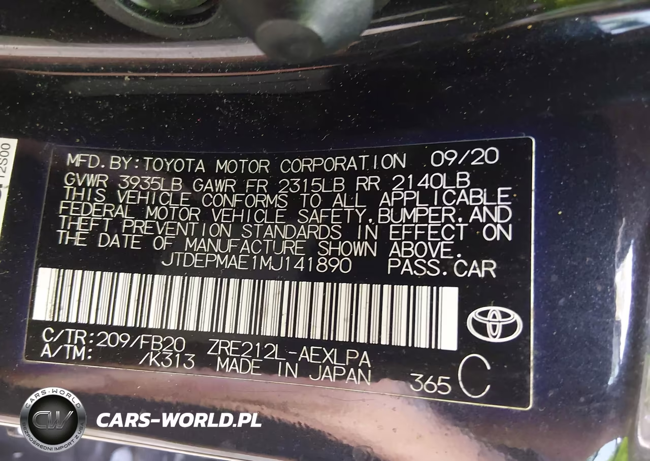 2021 Toyota Corolla Le VIN:JTDEPMAE1MJ141890 - 9