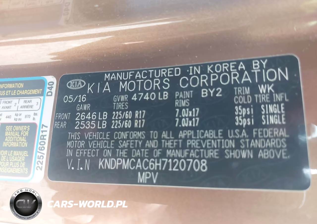 2017 Kia Sportage Lx VIN:KNDPMCAC6H7120708 - 9