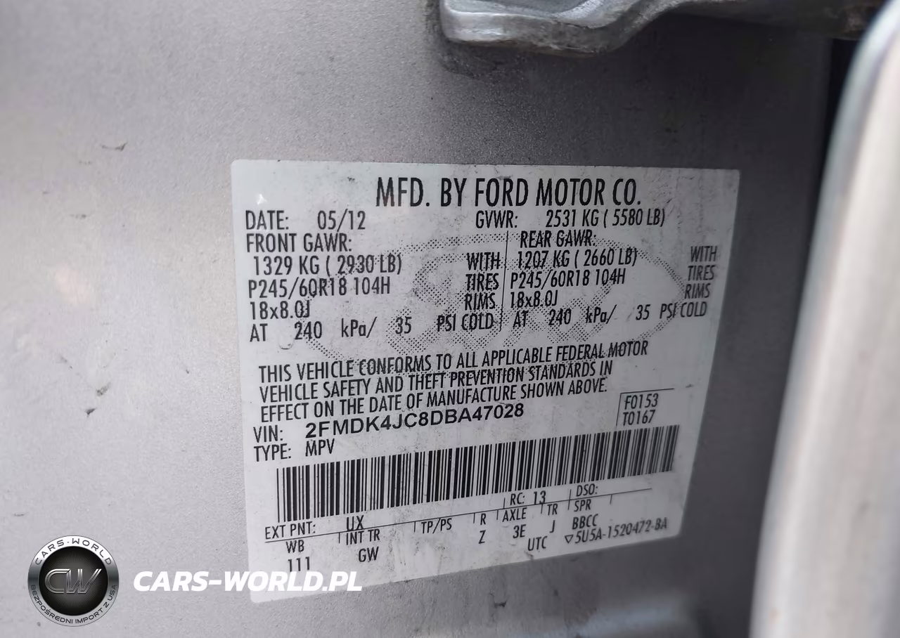2013 Ford Edge Sel VIN:2FMDK4JC8DBA47028 - 9